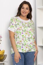 Блуза Лаванда (молочная) Б13818-1М LT Collection