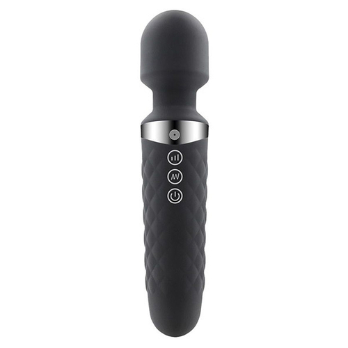 Черный wand-вибратор 20см Adrien Lastic Alive Be Wanded