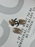 Пуговицы Шан. Золото Лого стразы 22 мм