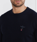 Хлопковый свитер Aeronautica Militare - темно-синий(MA1388L415)