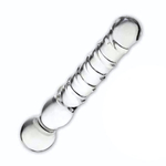 Стеклянный спиральный жезл Joystick - 20 см. (Цвет: прозрачный)