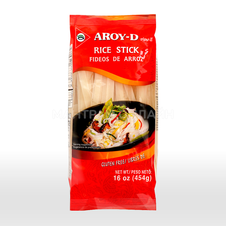 Лапша рисовая Aroy-D Rice Stick 10 мм 454 г