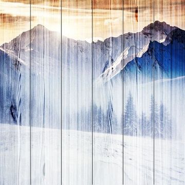 Панно из дерева Fantastic evening winter lands