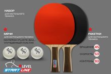 Набор 2 р-ки Level 100, 3 мяча Club Select