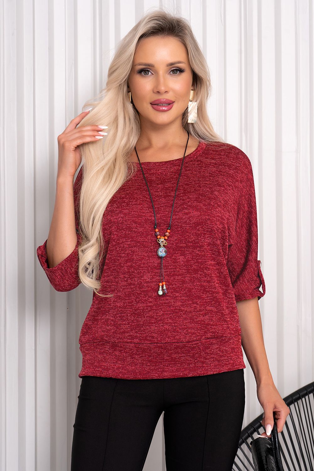 Блуза Сабина (малиновый мусс) Б11-459/8 Nikol (Акция)