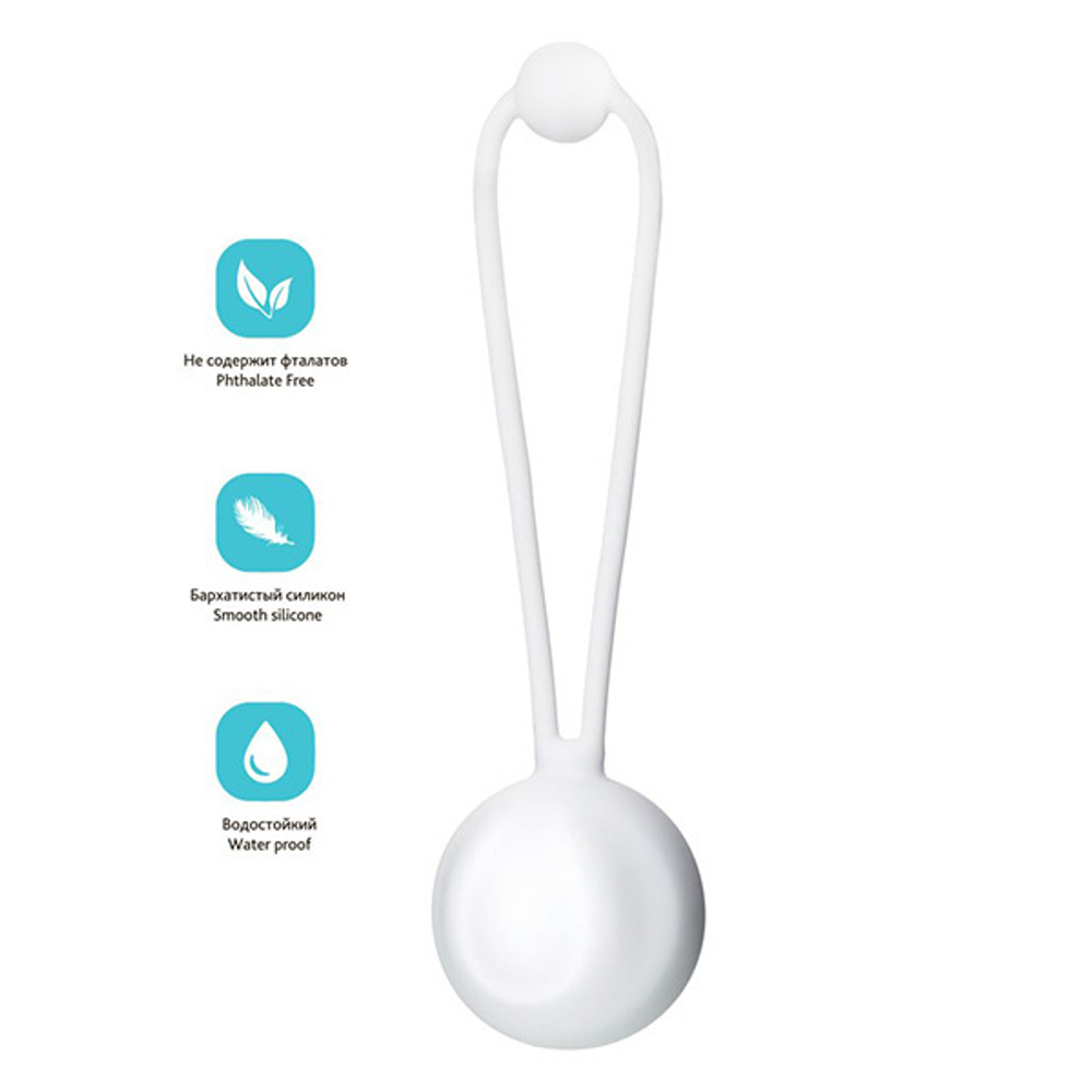 Белый вагинальный шарик 3,1см ToyFa L'roina Lily 564004