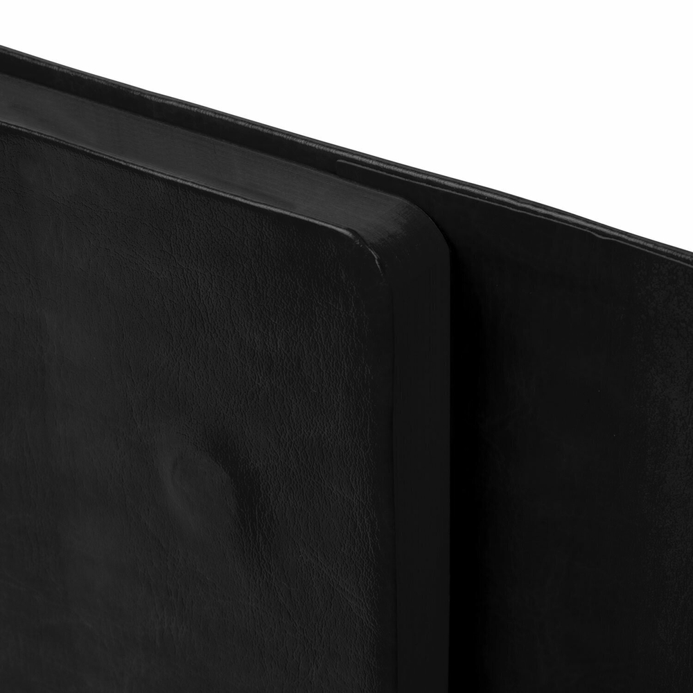 Ежедневник с магнитным клапаном недатированный под кожу А5 черный BRAUBERG "Magnetic X" (2 штуки в упаковке)