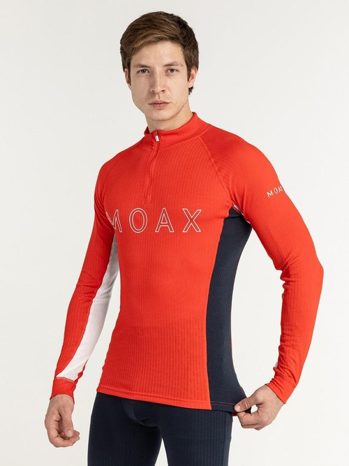 Терморубашка MOAX Race LS с воротником мужская, ярко-красный, MX114041-99992