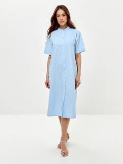 Платье-рубашка прямого силуэта