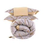 Комплект постельного белья Сатин с Одеялом 100% хлопок на резинке OBR160