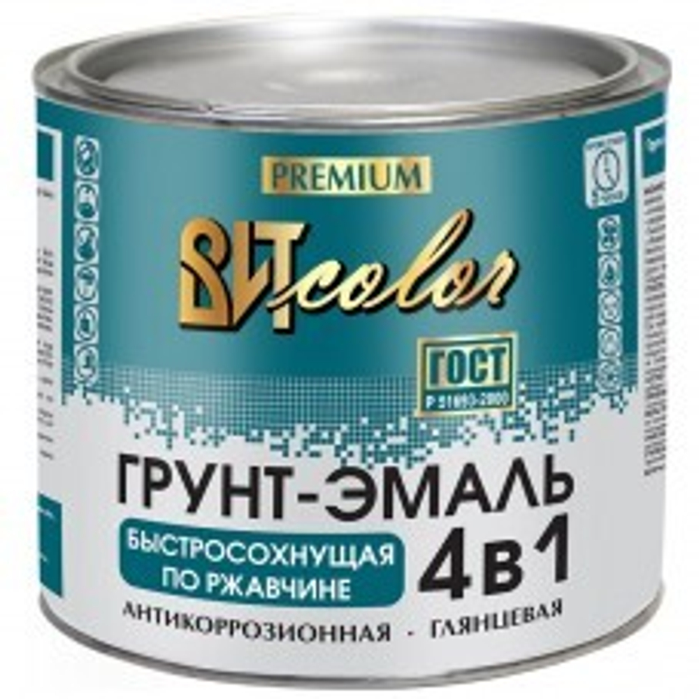 Грунт-эмаль по ржав.4*1 зеленая ВИТ color  1,8 кг
