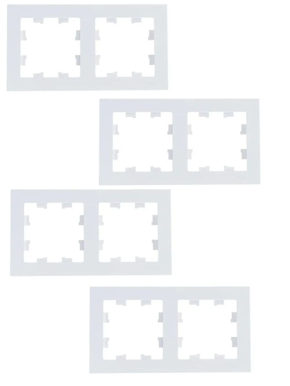 AtlasDesign  2-постовая рамка, универсальная, ATN000102 белый 4шт