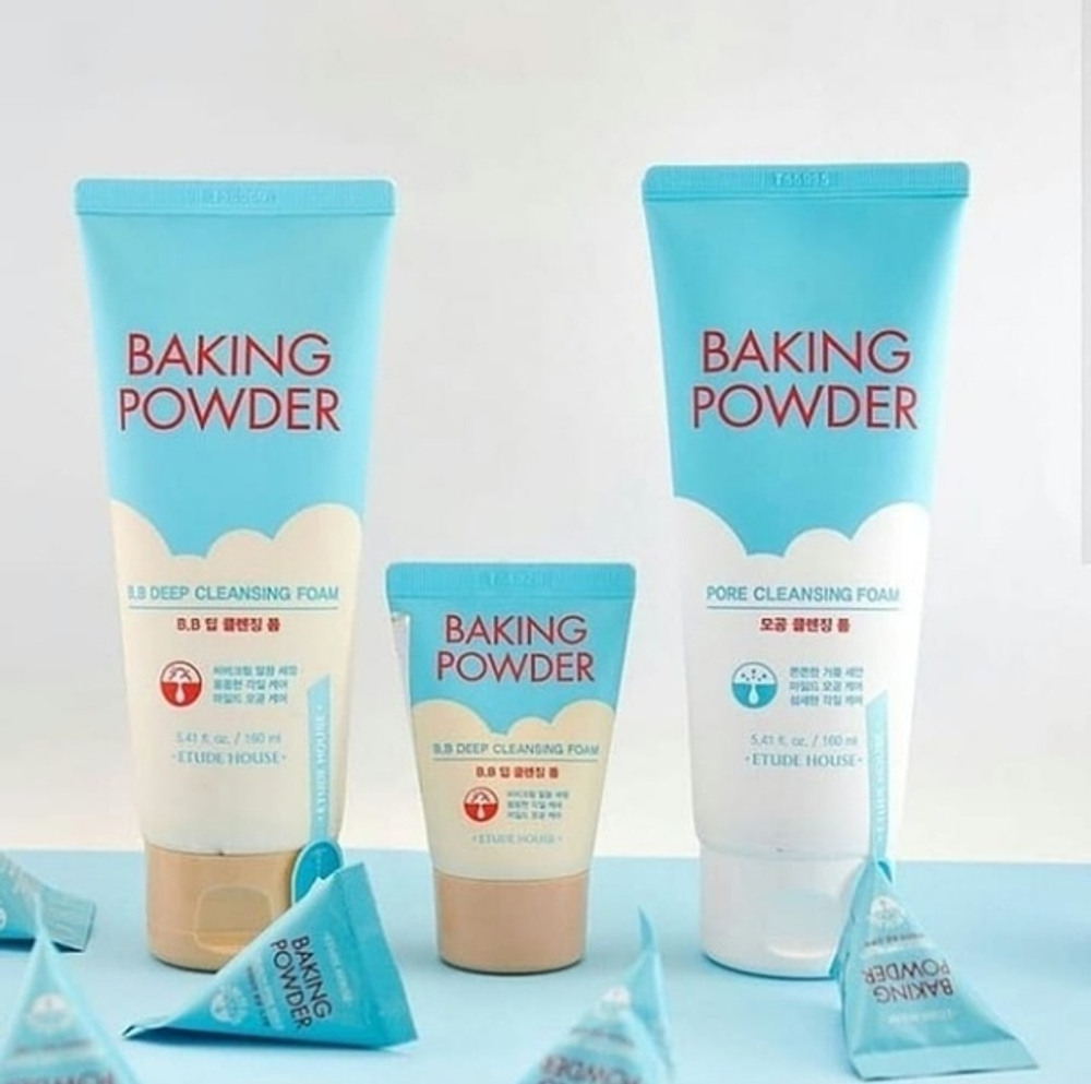 Etude House Baking Powder BB Deep Cleansing Foam пенка с содой для удаления ББ-крема