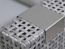 "Тито" лаунж-зона из искусственного ротанга, цвет серый