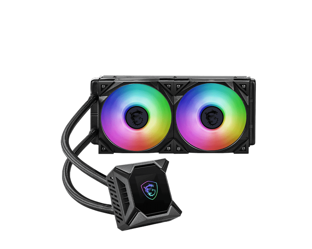Водяное охлаждение для CPU MSI MPG CORELIQUID K240 V2. Socket Intel/AMD, 4pin, Fan 2x120см, ARGB