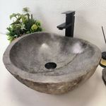 Раковина из речного камня RS-63656 (48*44*15) 0123