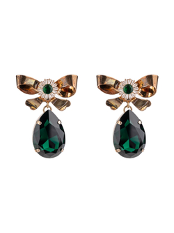 A HEUNIS серьги Ж - зеленый