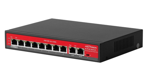 PND-08P-2G (120W) 10-портовый гигабитный AI коммутатор с функцией PoE