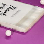 Пакет БОПП с липкой лентой, "Спасибо", 10*10+3см 9618240