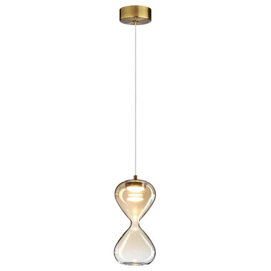 5093/4LA PENDANT ODL25 415 античн.бронза/янтарный градиент/прозрачн./металл/стекло Подвес LED 4W 4000K 388Лм GLESSI