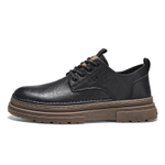 G.N.SHIJIA Casual Leather Shoes Men"s Low top Black/Coffee