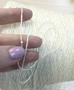 Пряжа на бобине (Италия - 270г) 83% хлопок с пайетками 14% кашемир 3% п/л 100г-500м