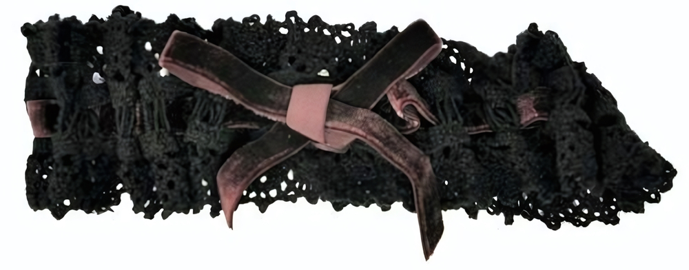 Кружевная подвязка на ножку (Цвет: черный)