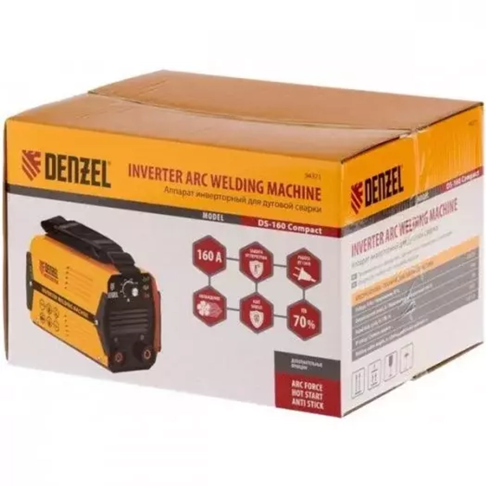 Инверторный сварочный аппарат Denzel DS-160 Compact 94371