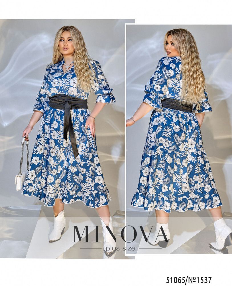 Платье 1537-синий Minova