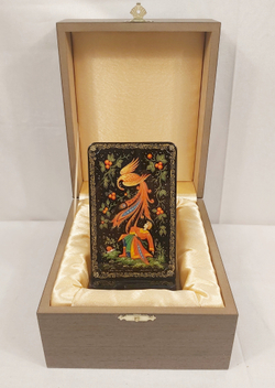 Сувенирная подставка для телефона с росписью Палех "Иван-царевич и жар-птица"