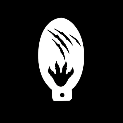 Трафарет для аквагрима "Когти" 8*13