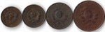 Набор из 4-х медных монет 1924 (1, 2, 3 и 5 копеек) СССР (VF-XF)
