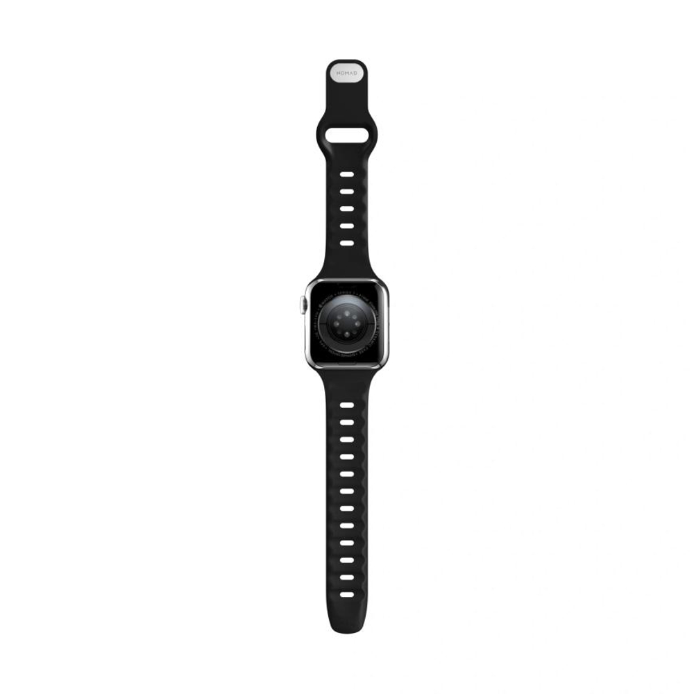 Спортивный ремешок Nomad Sport Slim Band для Apple Watch 38, 40, 41 и 42 мм Водостойкий ремешок из фторэластомера с застёжкой pin-and-tuck из нержавеющей стали. На запястье обхватом 135–175 мм