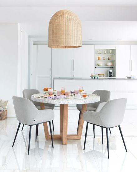 Стул Konna светло-серый вельвет La Forma Испания 