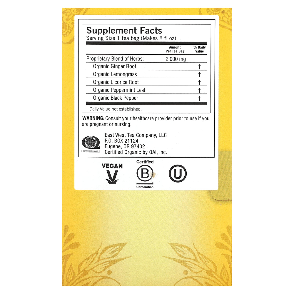 Yogi Tea, имбирь, без кофеина, 16 чайных пакетиков, 32 г (1,12 унции)