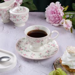 Чайная пара 200 мл d 9,3 см h7,3 см Retro Ritz-La Vie En Rose Noble [6]