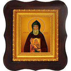 Михаил Сингелл, Константинопольский преподобный. Икона на холсте.