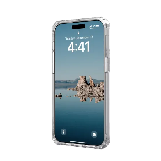 Чехол с поддержкой MAGSAFE Uag Plyo для iPhone 15 Pro MAX 6.7", цвет прозрачный/золото (Ice/Gold)