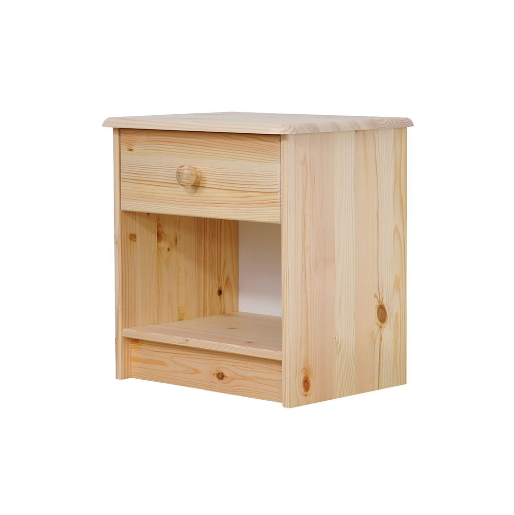 Тумба прикроватная Хаба 1 ящик из массива сосны, лакированная