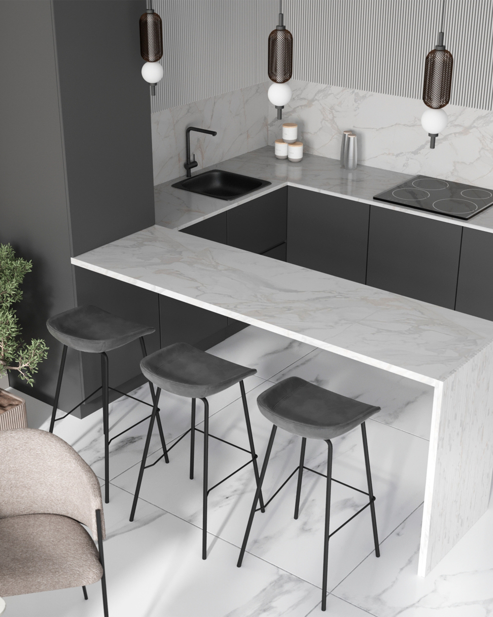 Светильник подвесной светодиодный Moderli V11251-PL Lattice