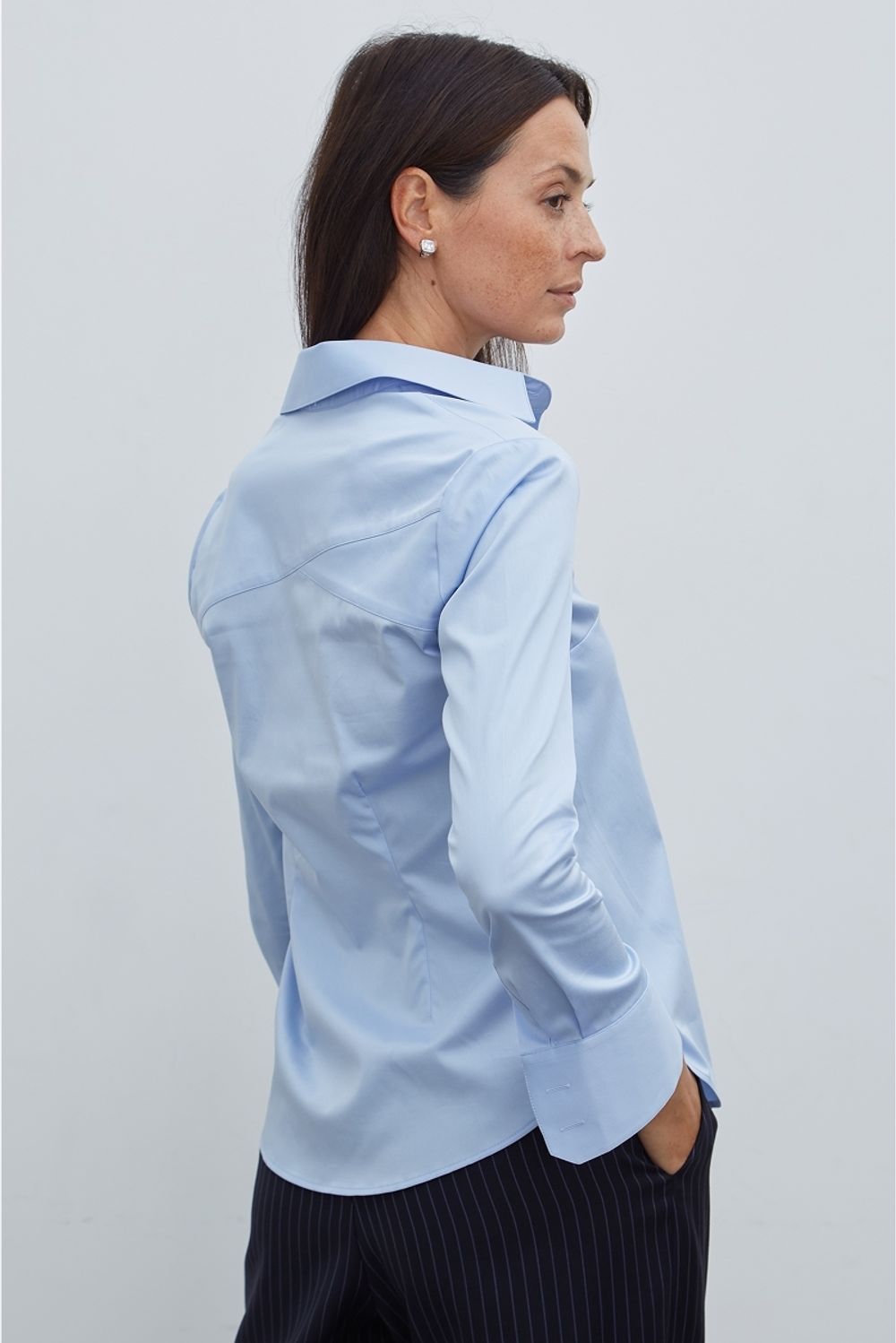 Рубашка Москва голубая