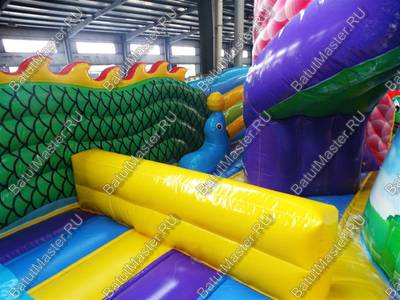 Коммерческий надувной батут "Хижина дракона", 15*8*6,3 м