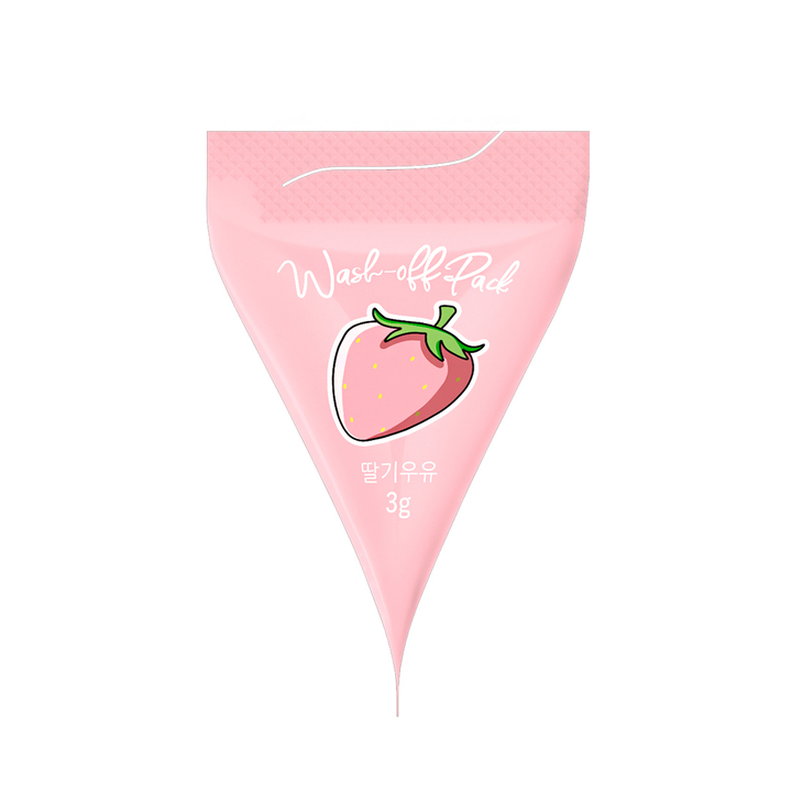 Маска для лица MEDB Strawberry Milk Wash Off Pack с экстрактами клубники и молочного протеина 3 г