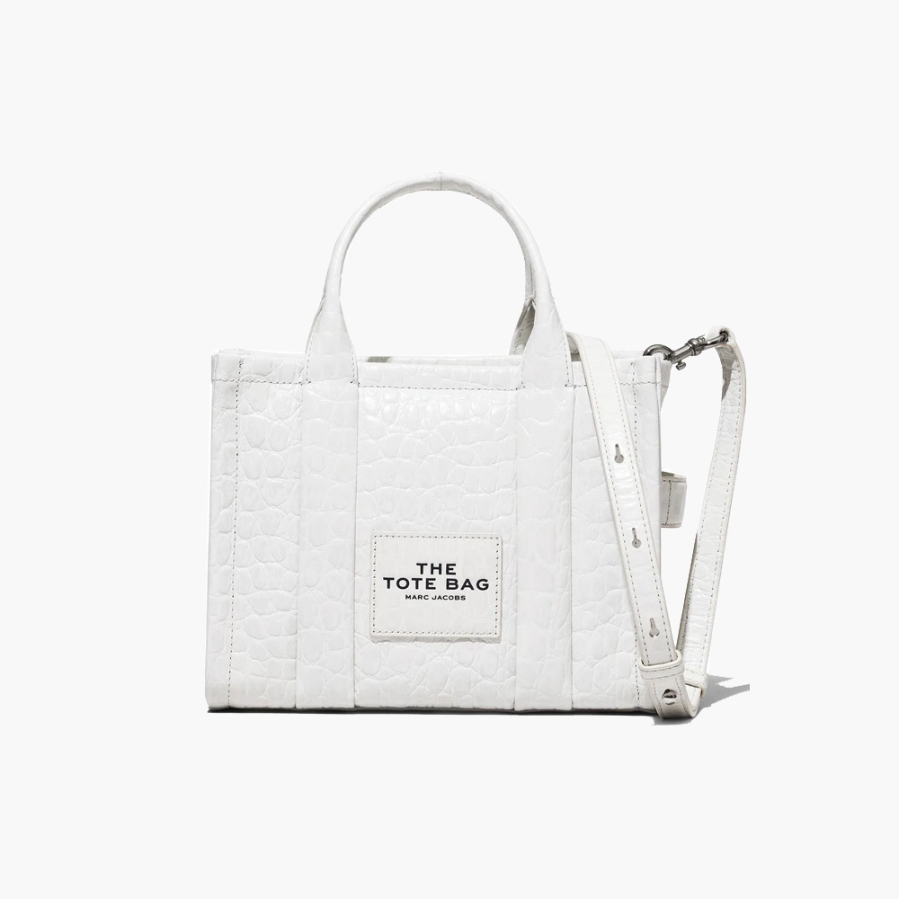 Сумка Marc Jacobs The Small Croc-embossed Tote Bag White