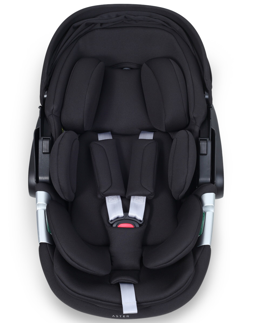 Детская коляска Rant Teo Soft 3 в 1 с автокреслом Aster Zero Black Cloud