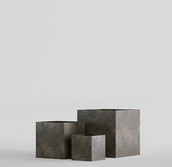 Кашпо, коллекция КОНКРИТ, форма КУБ