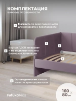 Диван - кровать 160х80 см Stitch ткань Микровелюр