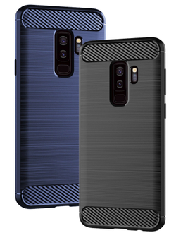 Чехол для Samsung Galaxy S9 Plus цвет Blue (синий), серия Carbon от Caseport