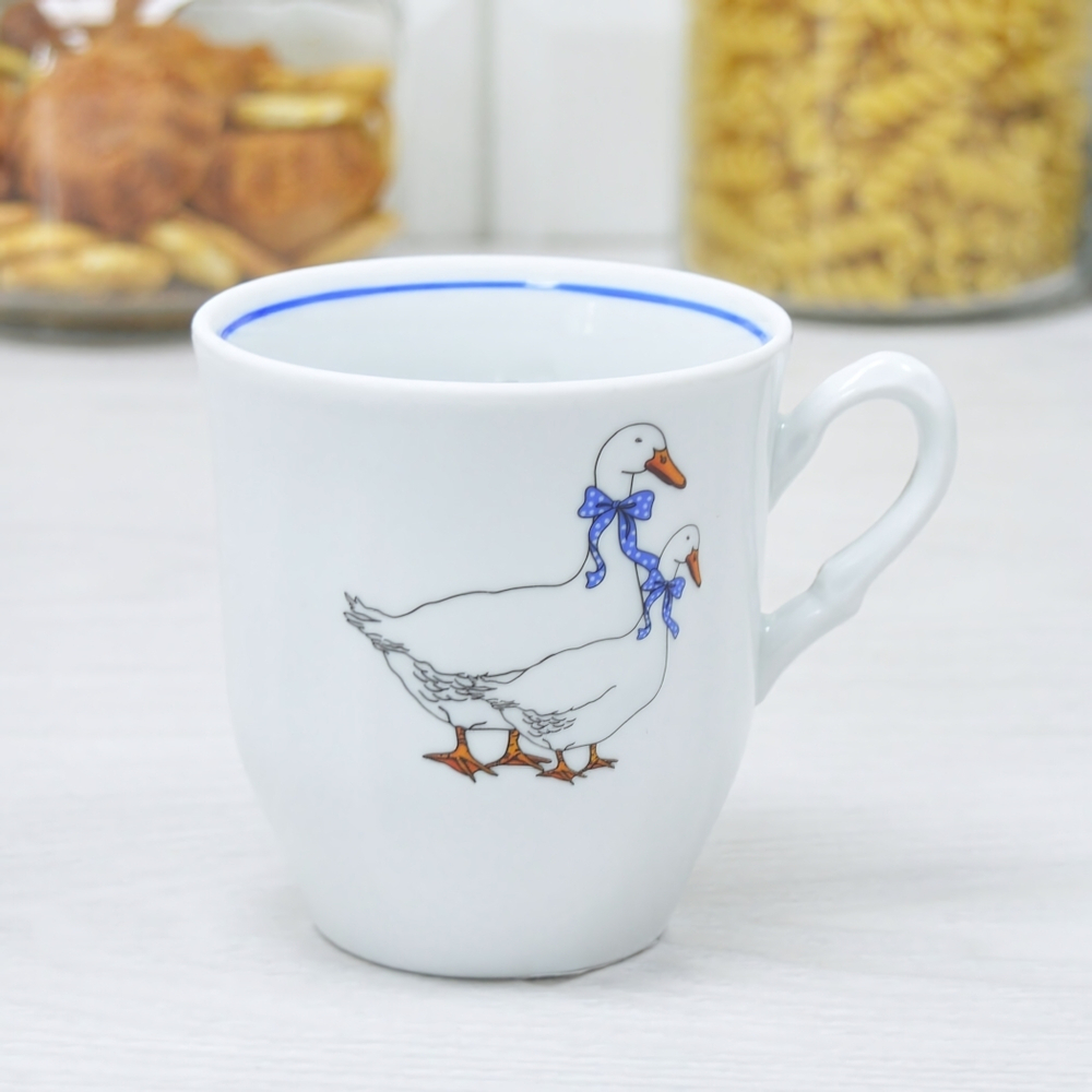 Кружка 250мл форма Школьная Гуси
