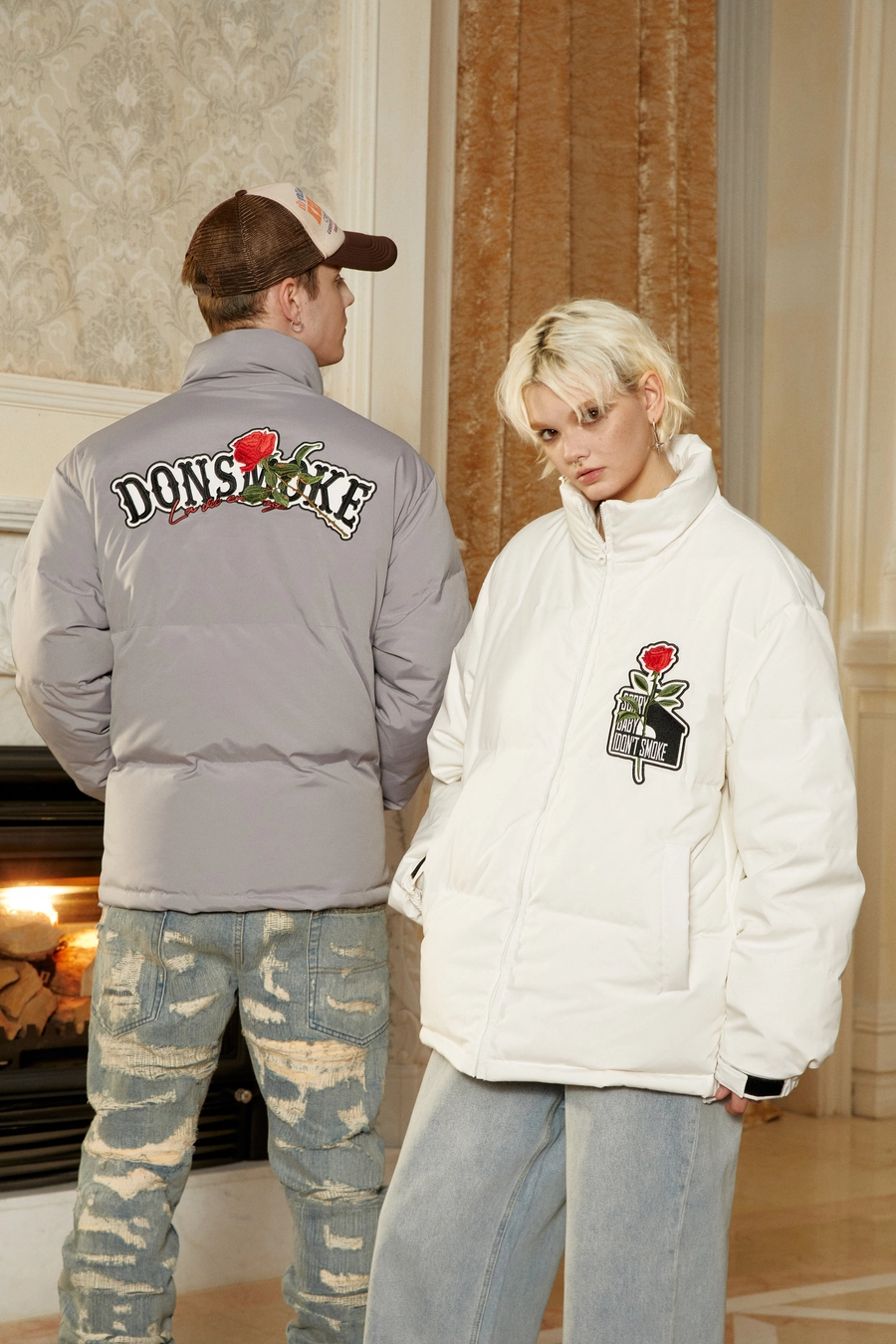 Пуховик DONSMOKE "Rose Logo" Down Jacket